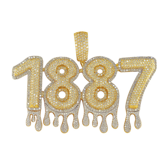 Custom Diamond Bubble 1887 Pendant